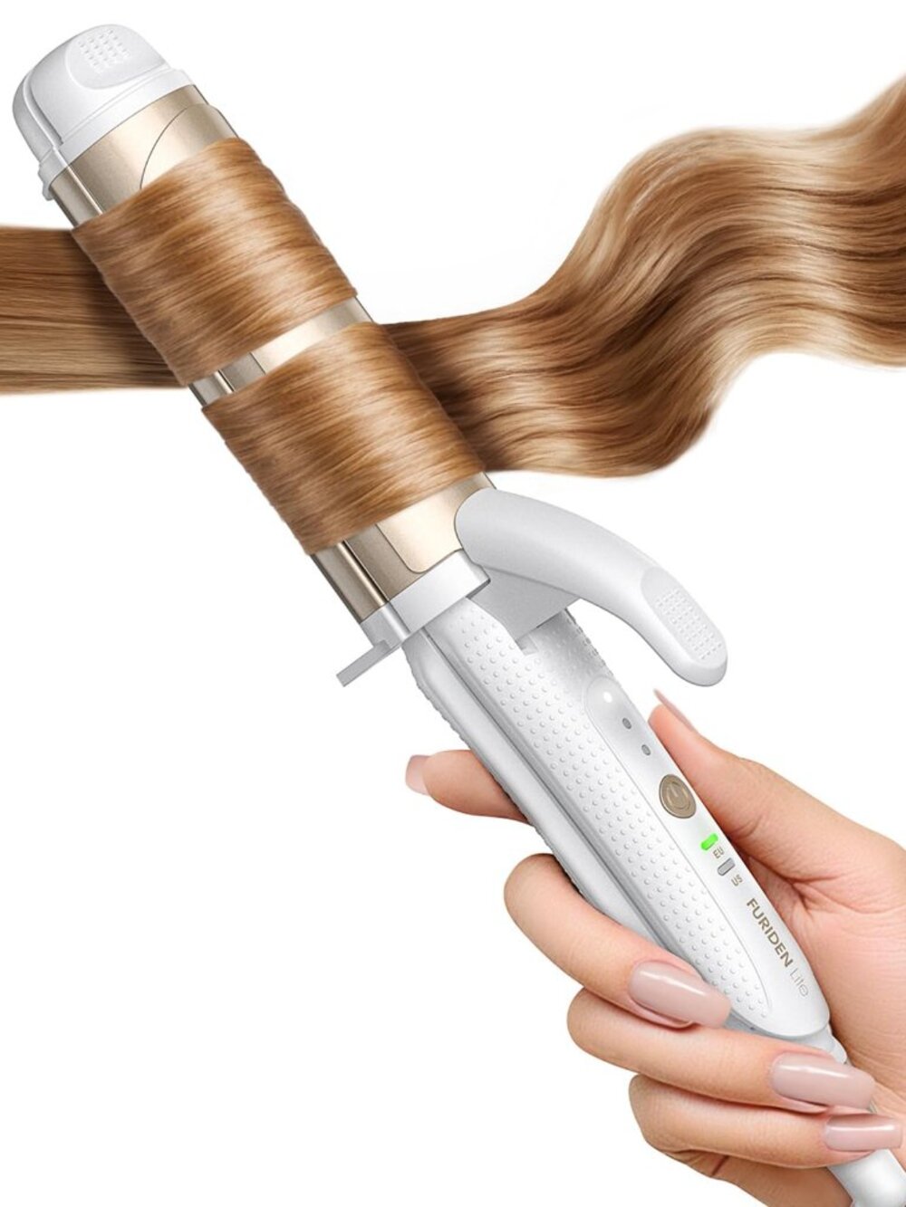 New URIDEN Lite Dual-Voltage Curling Iron: 110V-240V 1 1/2 Inch Ceramic Wide Bar